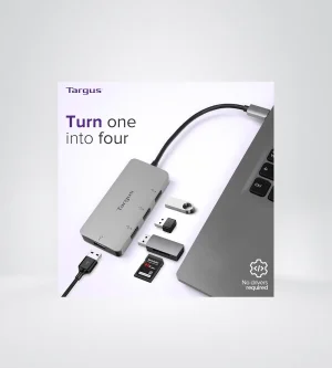 HUB USB-C TARGUS ACH226BT 4-PORT USB-A 3.0 GRAY