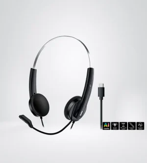 AURICULAR GENIUS HS-220U USB-C AI COPILOT