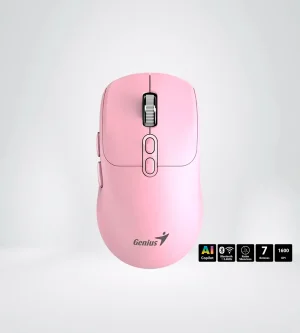 MOUSE GENIUS NX-8080S DUAL SILENT AI COPILOT PINK