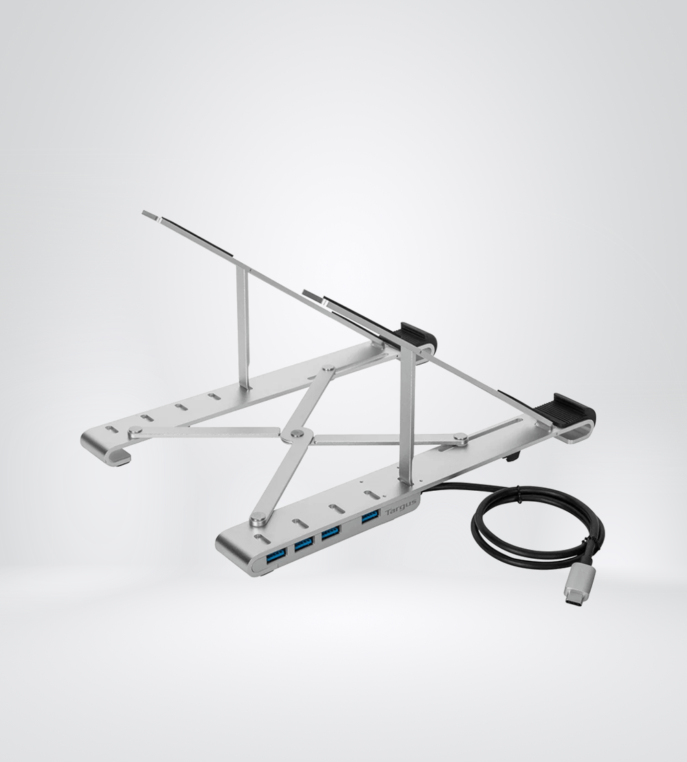 BASE TARGUS CON HUB USB 4-PORT PLEGABLE ALUMINIO